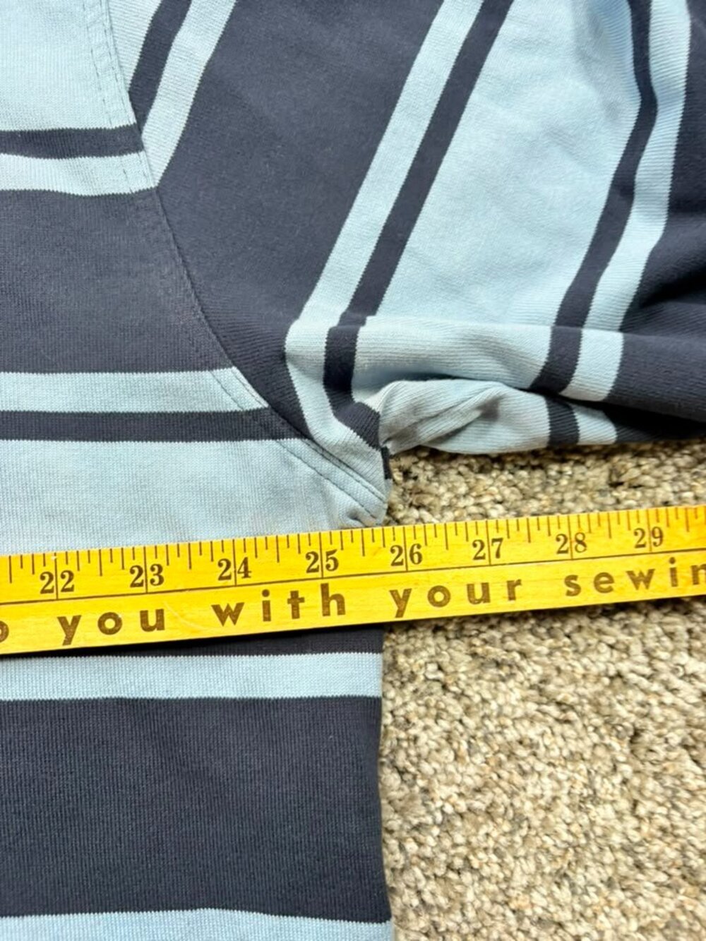 Brooks Brothers Rugby Shirt XXL Blue Stripe Long Sleeve Golden Fleece - Picture 9 of 10
